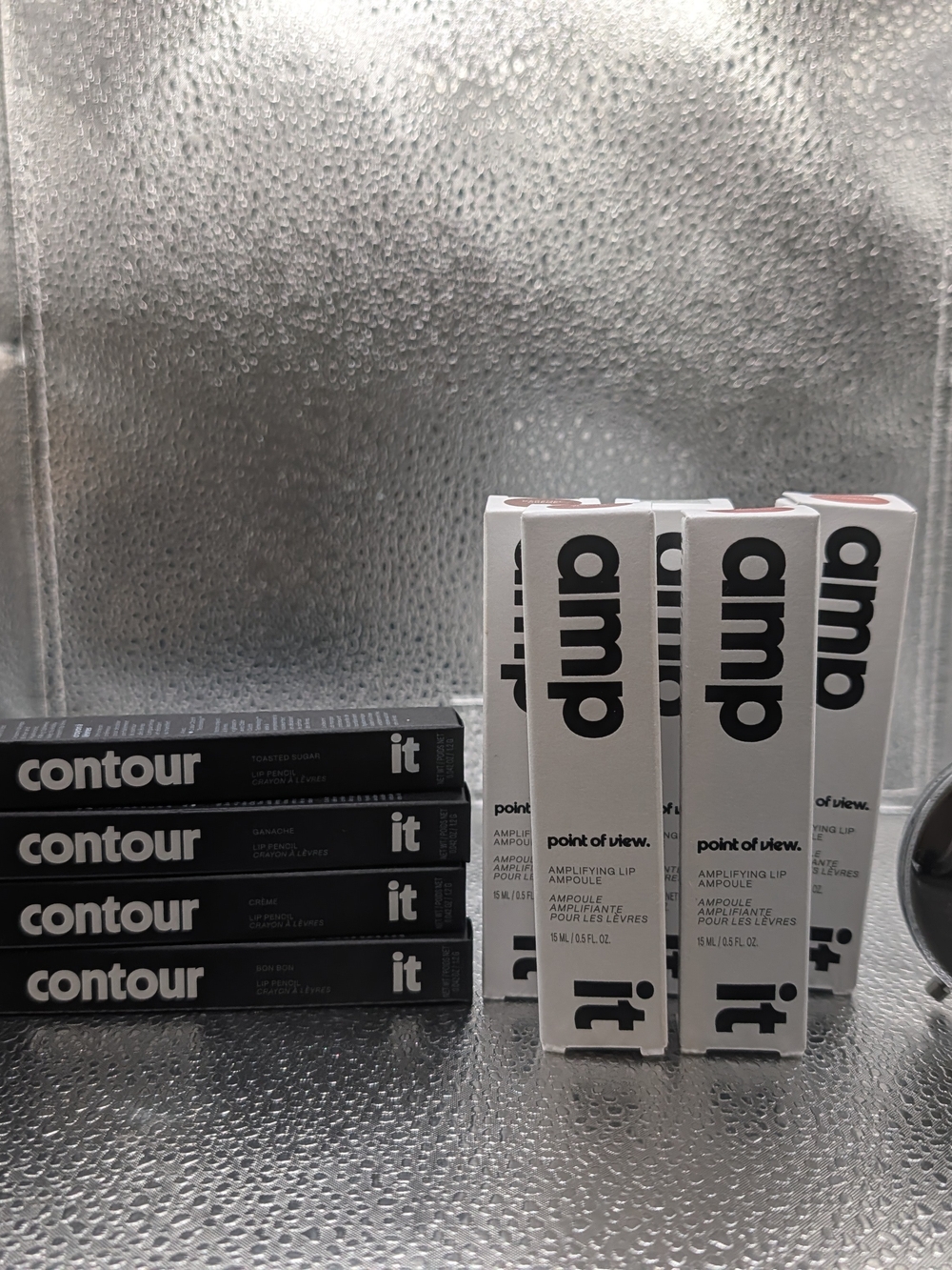 Point Of View Set-4 Contour Lip Pencils-5 Lip Ampoules With Mini Compact Mirror